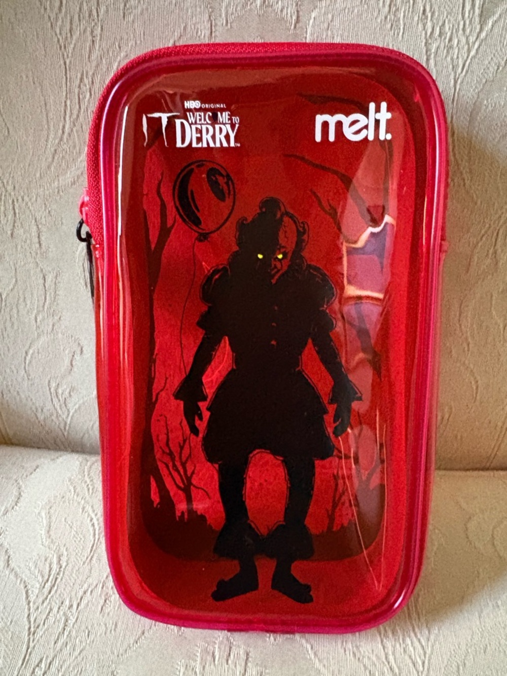 Melt Cosmetics IT Welcome to Derry Red Horror Makeup Bag Case NWT